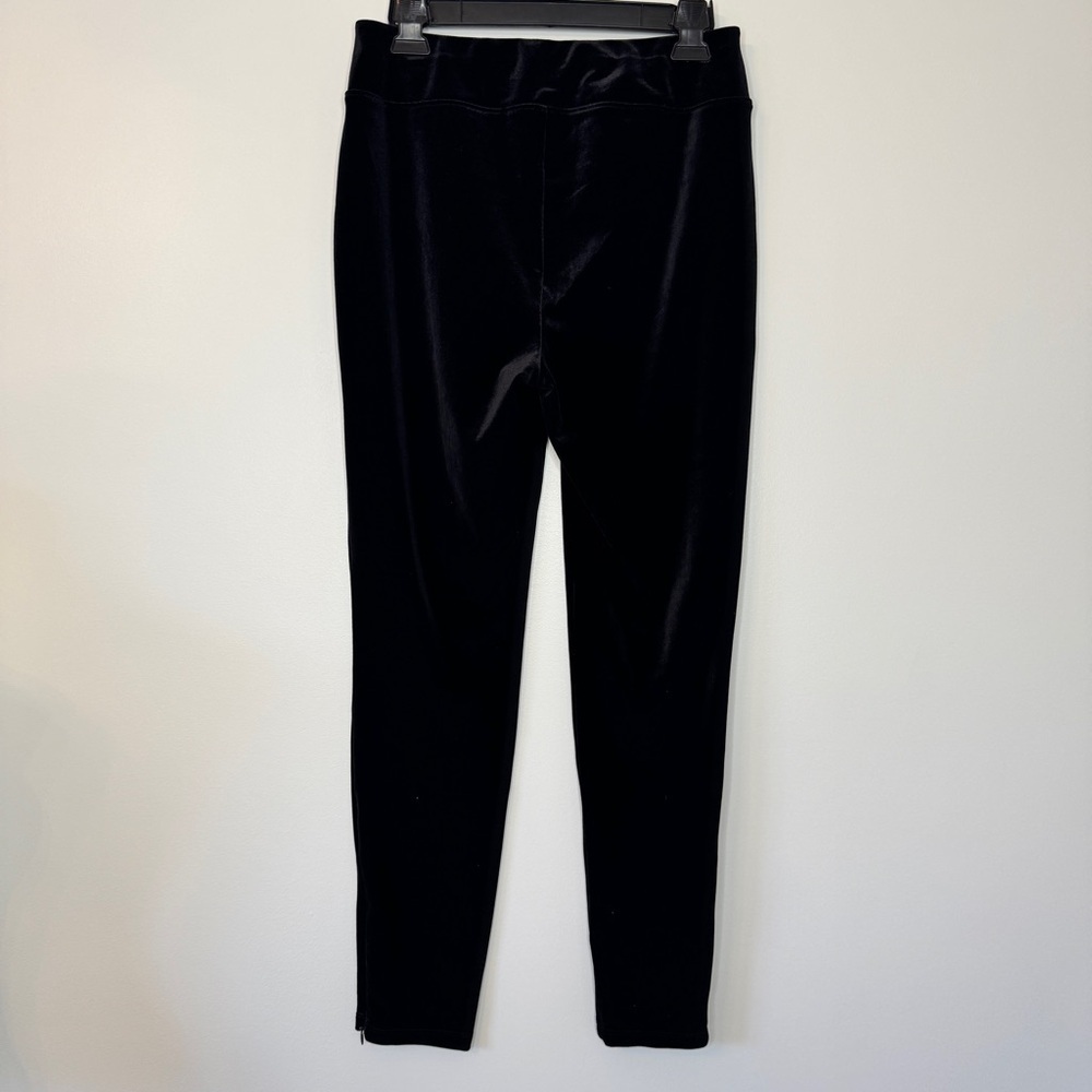 Talbots Straight Leg Effortless Velvet Pants Velour Trousers Black Sz 6 - Picture 3 of 12